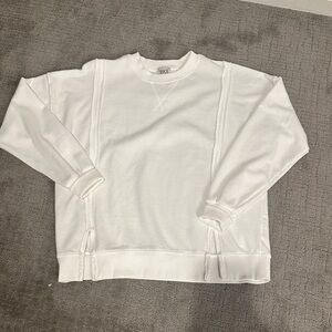 BKE white Sweatshirt with Unique Stitching